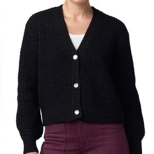 Joe’s Cardigan Black with Metallic Threads Sz XL